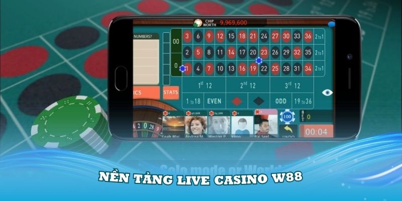 Nền tảng live casino W88 hỗ trợ nhiều hệ điều hành mobile